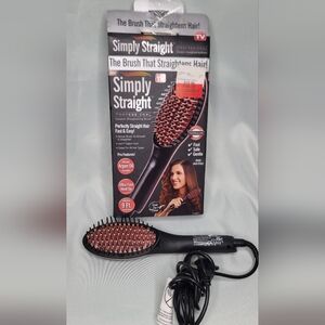 As Seen On TV Simply Straight Ceramic Brush - Black and Pink